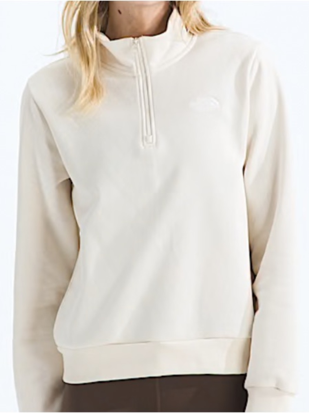 NWT The North Face Women’s Cream Half‑Zip Sweatshirt WI1